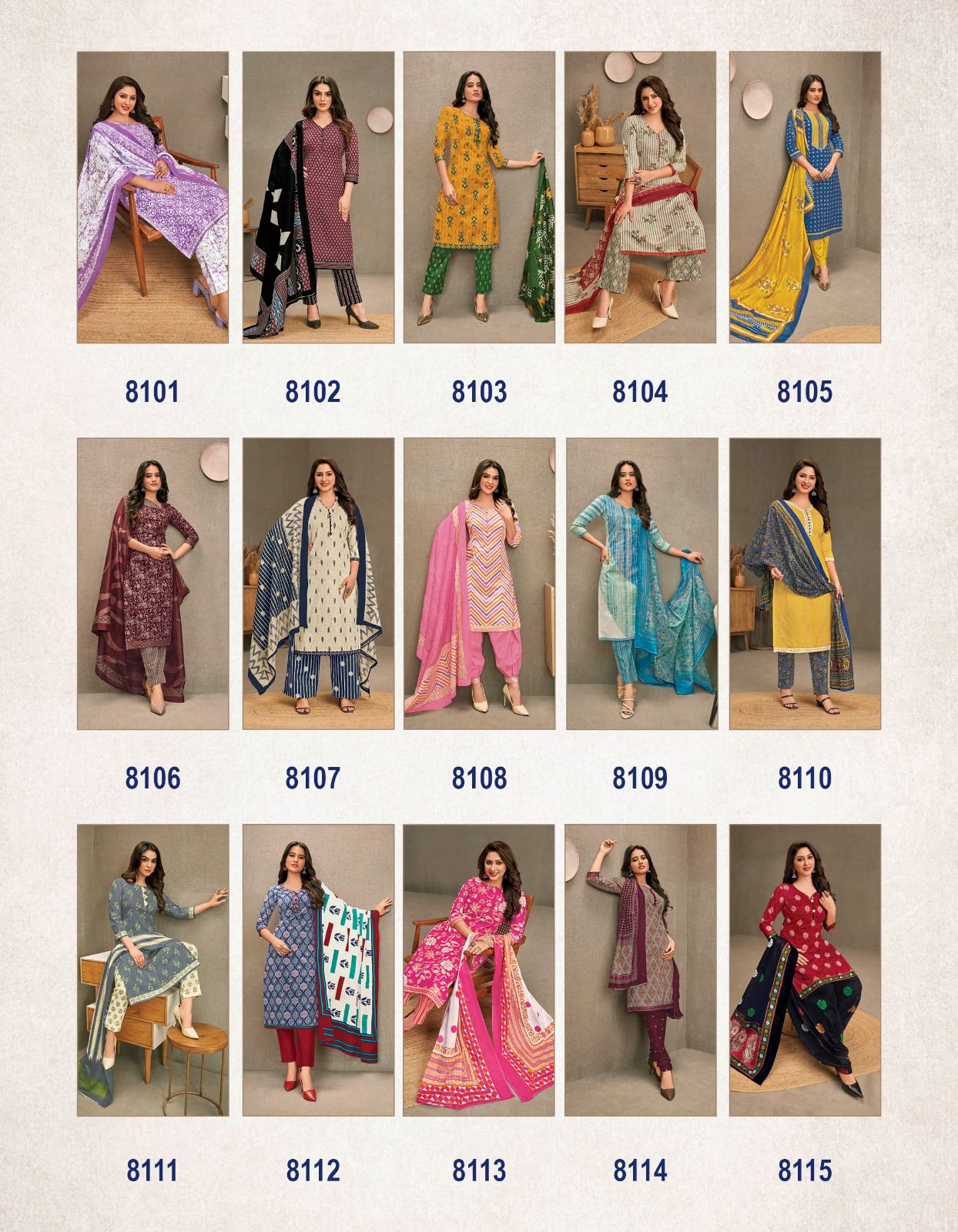 Buy Deeptex Miss India Vol 80 Casual Wear Cotton Printed Dress Materials.